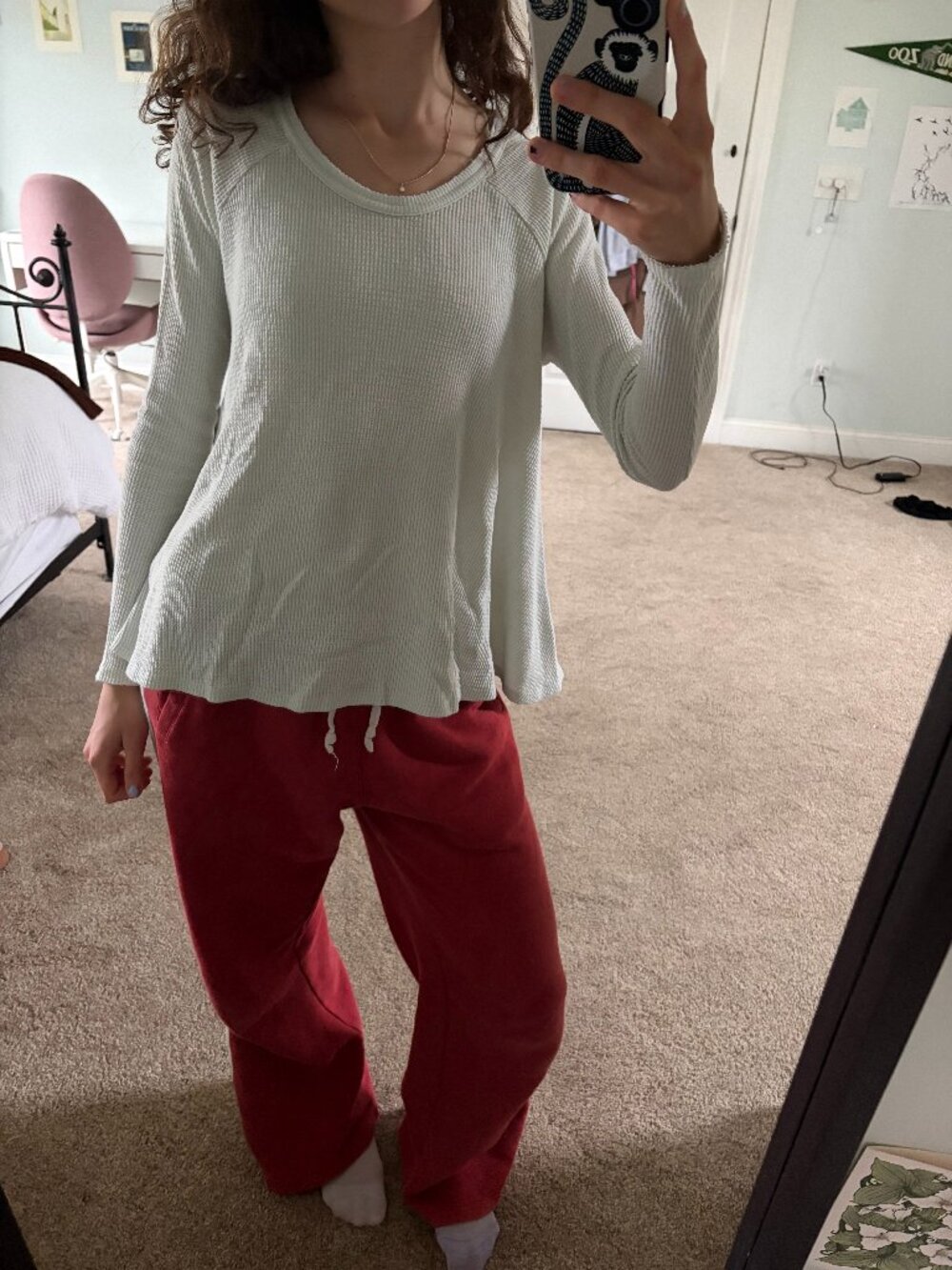 Vintage Free People Flowy White Top